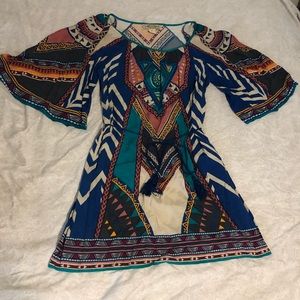 Aztec print dress